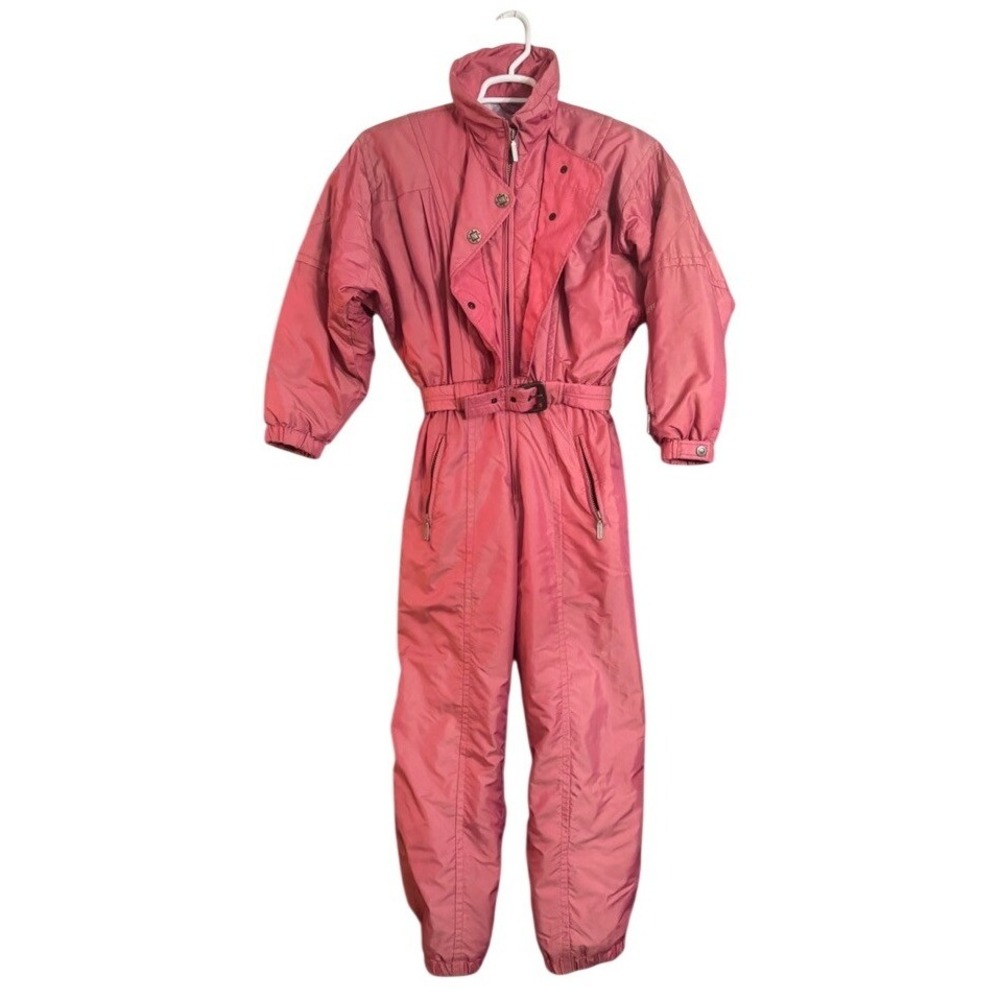ROFFE Vintage Pink Ski Suit Jumpsuit One Piece Snowboarding Size 6